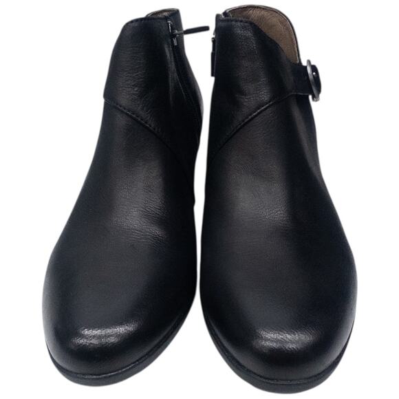 Dansko Darbie Women's Low Heel Ankle Boots Black Leather  size 8.5 9 EU 39 - Picture 3 of 7